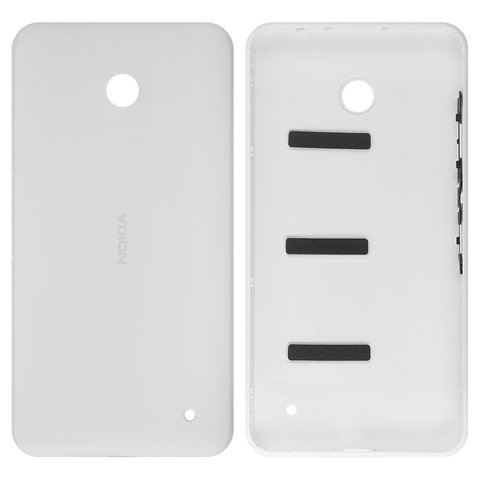 Задня панель корпуса для Nokia 630 Lumia Dual Sim, 635 Lumia, біла, з боковою кнопкою