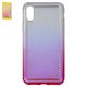 Чехол Baseus для iPhone X, iPhone XS, розовый, бесцветный, с фактурой, с переливом, защитный, силикон, #WIAPIPH58-XC04