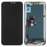 Дисплей для iPhone X, чорний, з рамкою, Copy, (TFT), JK