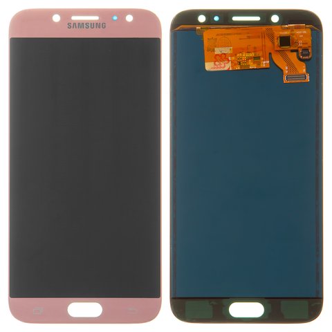 Дисплей для Samsung J730 Galaxy J7 2017 , рожевий, з регулюванням яскравості, без рамки, Сopy, TFT 