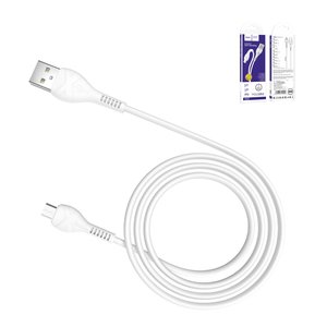USB кабель Hoco X37, USB тип A, micro USB тип B, 100 см, 2,4 А, білий, #6931474710505