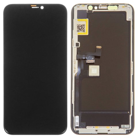Дисплей для iPhone 11 Pro, чорний, з рамкою, High Copy, OLED , GX OEM hard