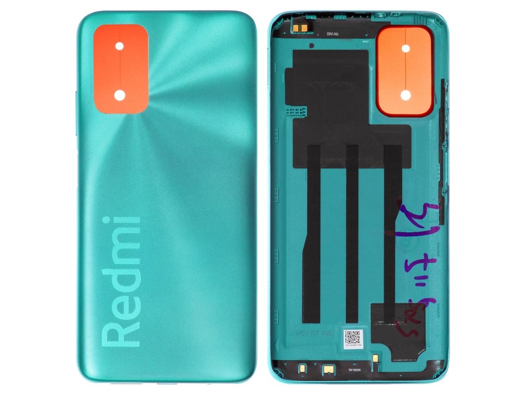 Задня панель корпуса для Xiaomi Redmi 9T, зелена, ocean Green, J19S,  M2010J19SG, M2010J19SY - Всі запчастини