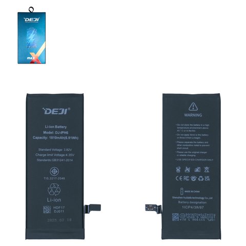 Акумулятор Deji для Apple iPhone 6, Li ion, 3,82 B, 1810 мАг, original IC
