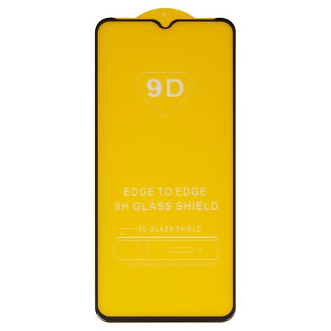 Захисне скло для Motorola XT2081 1 Moto E7 Plus, XT2083 Moto G9 Play, сумісне з чохлом, Full Glue, без упаковки , чорний, шар клею нанесений по всій поверхні