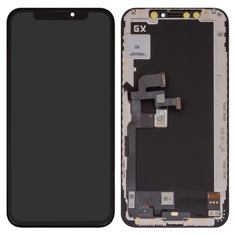Дисплей для iPhone XS, черный, с рамкой, High Copy, AMOLED , GX OEM soft