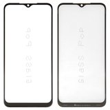 Стекло корпуса G+OCA PRO для Tecno Spark 7 (KF6n), Spark 7 Go (KF6m), с OCA-пленкой, черное