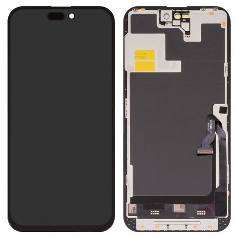 Дисплей для iPhone 14 Pro Max, чорний, з рамкою, Copy, TFT , ZY, LTPS HD+