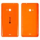 Housing Back Cover compatible with Microsoft (Nokia) 535 Lumia Dual SIM, (orange, with side button)