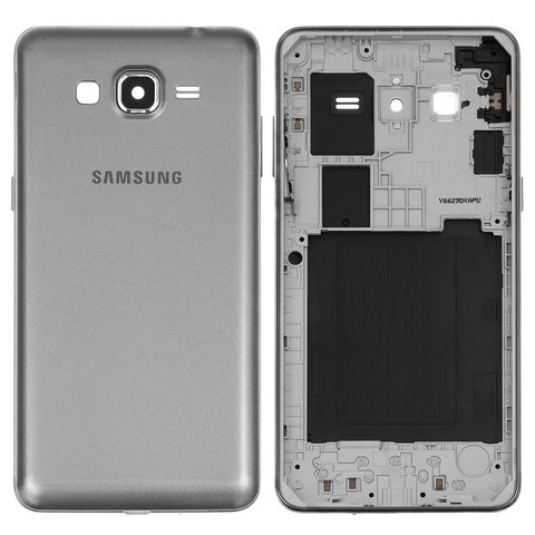 Housing compatible with Samsung G530F Galaxy Grand Prime LTE, gray, single SIM 