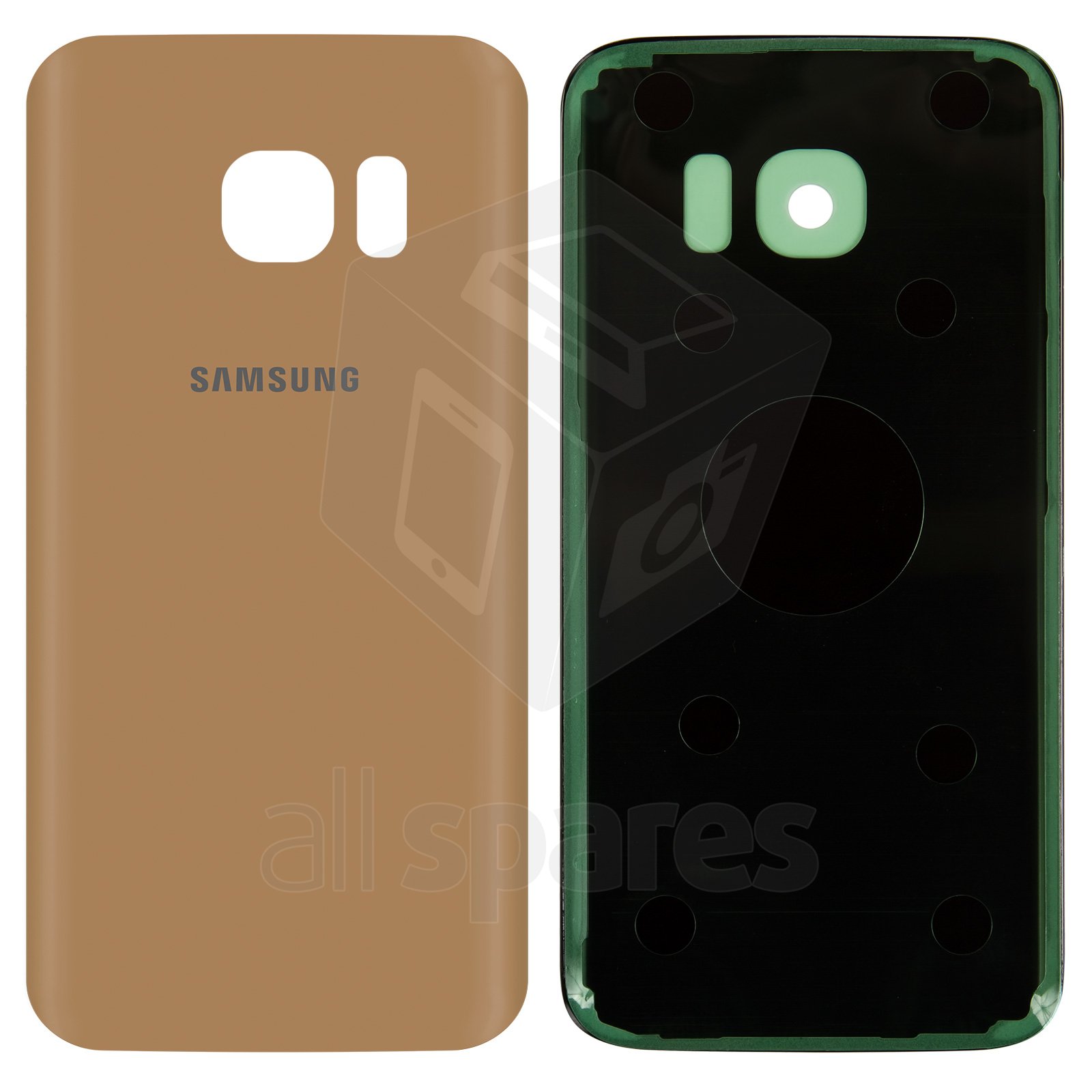 Housing Back Cover compatible with Samsung G930F Galaxy S7, (golden ...