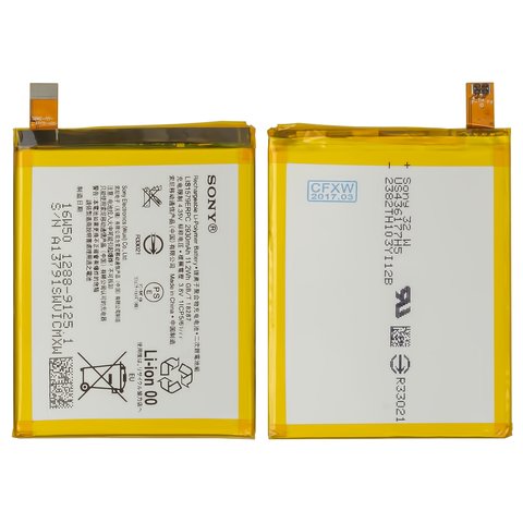 Batería LIS1579ERPC puede usarse con Sony E5506 Xperia C5 Ultra, Xperia Z4, Li Polymer, 3.8 V, 2930 mAh, Original PRC , #1288 9125