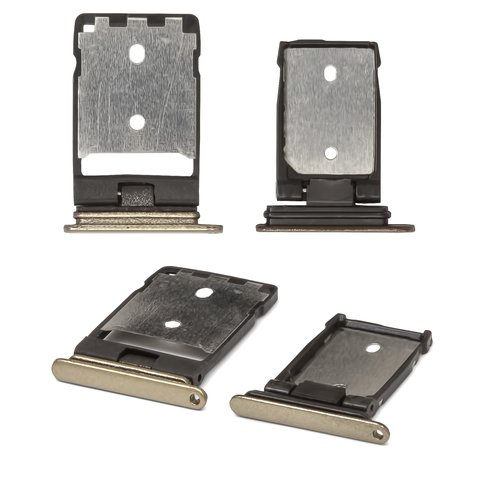 SIM Card Holder compatible with HTC One A9, golden, with MMC holder, set 