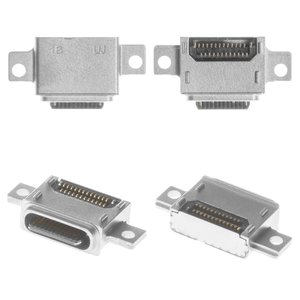 Charge Connector compatible with Samsung G950 Galaxy S8, G955 Galaxy S8 Plus, G960 Galaxy S9, G965 Galaxy S9 Plus, N960 Galaxy Note 9, 24 pin, USB type C 