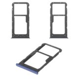 Держатель SIM-карты для Huawei P Smart, синий, c держателем MMC