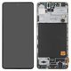 LCD compatible with Samsung A515 Galaxy A51, (black, with frame, Original (PRC), original glass)