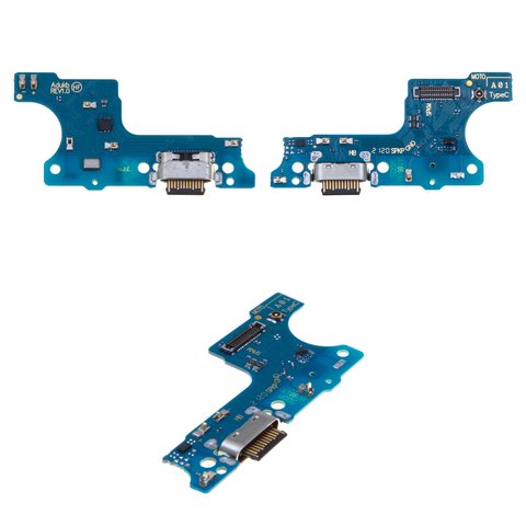 Flat Cable compatible with Samsung A013 Galaxy A01 Core, charge connector, with components, High Copy, charging board 