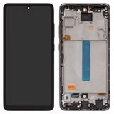 LCD compatible with Samsung A525 Galaxy A52, A526 Galaxy A52 5G, (black, Best copy, with frame, Copy, (TFT))