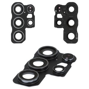 Camera Lens compatible with Samsung S928 Galaxy S24 Ultra, black, with frames 