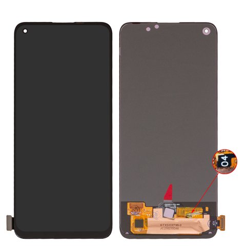 LCD compatible with Oppo A74, A94 4G, A94 5G, A95 4G, F19, F19 Pro, F19 Pro Plus 5G, Reno5 Lite, Reno5 Z, black, without frame, High Copy, OLED  CHP2219, CPH2203, CHP2365, CPH2365, CPH2205, CHP2219, CPH2219, CPH2285, AMS643XY04, VER.04 