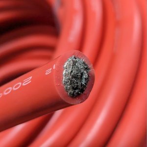Wire In Silicone Insulation 0AWG, 95 мм², 1 m, red, UL3135 