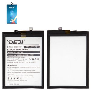 Battery Deji BL 49HX compatible with Infinix Hot 20 5G X666 , Li ion, 3.85 V, 5000 mAh 