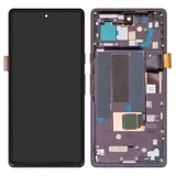 Pantalla LCD puede usarse con Google Pixel 7a, negro, con marco, original (vidrio reemplazado)