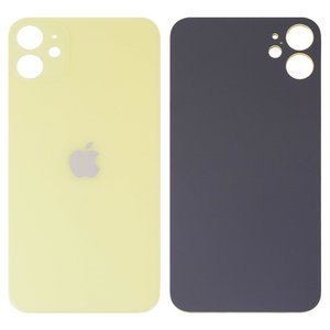 Panel trasero de carcasa puede usarse con iPhone 11, amarillo, no es necesario desmontar la cámara, Original PRC , big hole