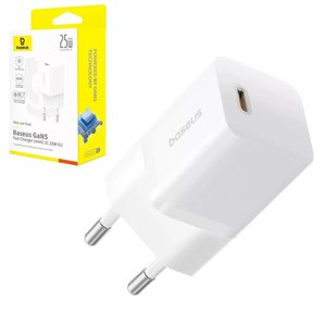 Сетевое зарядное устройство Baseus GaN5 mini, 25 Вт, Fast Charge, белый, 1 порт, #P10110909213 00