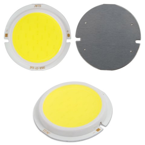 COB LED Chip 5 W cold white, 450 lm, 43 mm, 300 mA, 15 17 V 