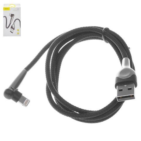 Charging Cable Baseus MVP Elbow, USB type A, Lightning, 100 cm, 2.4 A, black  #CALMVP D01