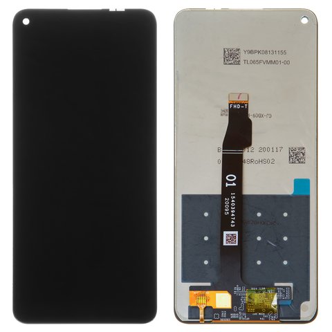 LCD compatible with Huawei P40 Lite, black, version 5G , without frame, High Copy