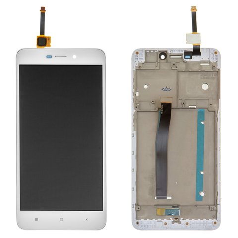 LCD compatible with Xiaomi Redmi 4A, white, with frame, High Copy, 2016117 