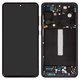 LCD compatible with Samsung G990B Galaxy S21 FE 5G, (black, with frame, Original (PRC))