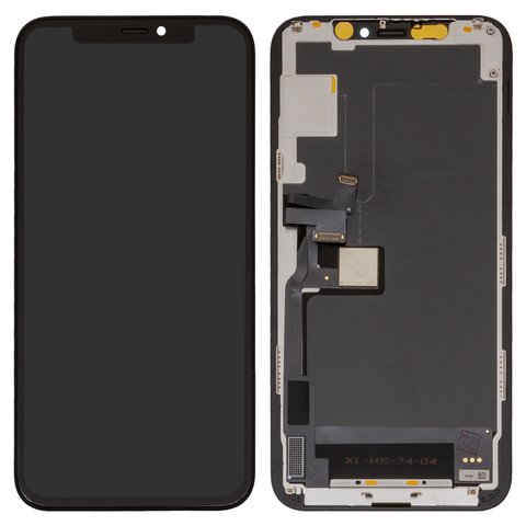 LCD compatible with iPhone 11 Pro, black, with frame, HC, without IC, OLED , GW OEM hard 