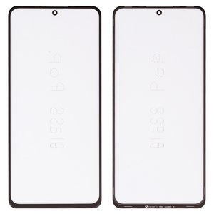 Housing Glass G+OCA PRO compatible with Xiaomi Redmi Note 10 Pro, Redmi Note 10 Pro Max, with OCA film, black 