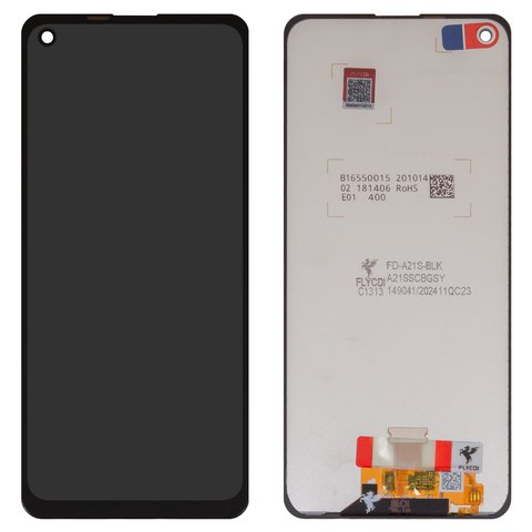 LCD compatible with Samsung A217 Galaxy A21s, black, without frame, FLYCDI