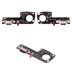 Flat Cable compatible with Xiaomi Redmi Note 13 5G, charge connector, with microphone, with components, charging board 