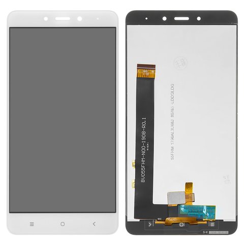 Pantalla LCD puede usarse con Xiaomi Redmi Note 4, blanco, sin marco, original vidrio reemplazado , cristal táctil reemplazado, MediaTek