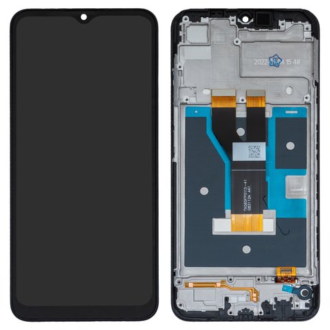 Pantalla LCD puede usarse con Realme C11 2021 , C20, C21, negro, con marco, High Copy, RMX3201 RMX3063 RMX3231