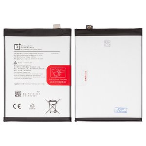 Batería BLP813 puede usarse con OnePlus Nord CE3, Nord N100, Li Polymer, 3.87 V, 5000 mAh, Original PRC 