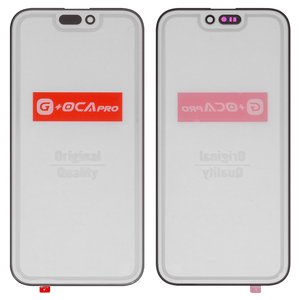 Vidrio de carcasa G+OCA PRO puede usarse con iPhone 16 Pro Max, con película OCA, negro