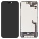 Pantalla LCD puede usarse con iPhone 15 Plus, negro, con marco, HC, sin error, (OLED), DD-OLED OEM soft, diagnosable