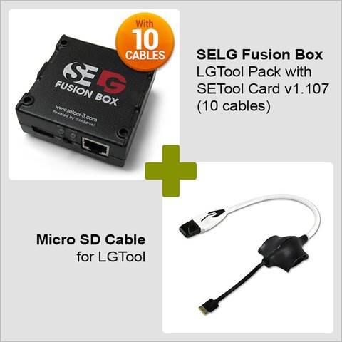 SELG Fusion Box SE Tool Pack с SE Tool картой v1.107 10 кабелей  + Micro SD кабель для LG Tool