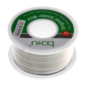 Припій BAKU BK 100g, Sn 63% , Pb 36%, каніфоль 0,4%, флюс 0,6%, 0,2 мм, 100 г