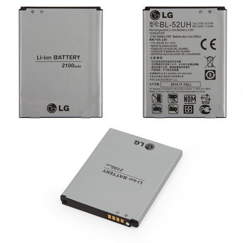 Акумулятор BL 52UH для LG D320 Optimus L70, Li ion, 3,8 В, 2100 мАг, Original PRC 