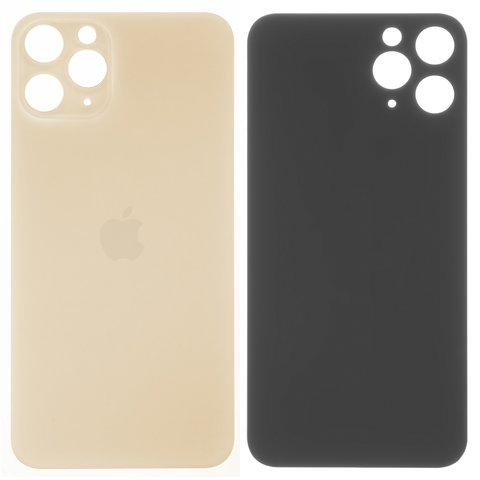 Задняя панель корпуса для iPhone 11 Pro, золотистая, нужно снять стекло камеры, small hole, matte gold