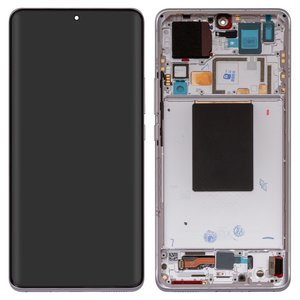 Дисплей для Xiaomi 12 Pro, фіолетовий, з рамкою, Original PRC , 2201122C, 2201122G