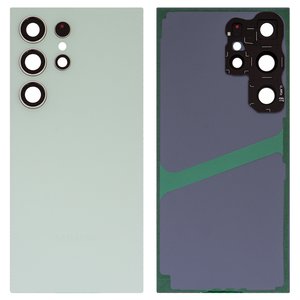 Задня панель корпуса для Samsung S928 Galaxy S24 Ultra, зелена, із склом камери, titanium green