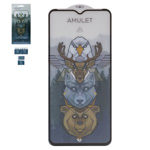 Захисне скло iNobi Amulet для Realme C11, C25Y, C30s, C35; Oppo A78 5G, Full Glue, Anti Static, чорний, шар клею нанесений по всій поверхні